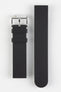 Black Bonetto Cinturini 270 Self-Punch Rubber Watch Strap with embossed logo buckle