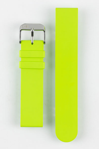 Lime Green Bonetto Cinturini 270 Self Punch Rubber Watch Strap