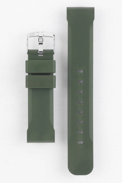 Dark Green Bonetto Centurini 317 Rubber Watch Strap