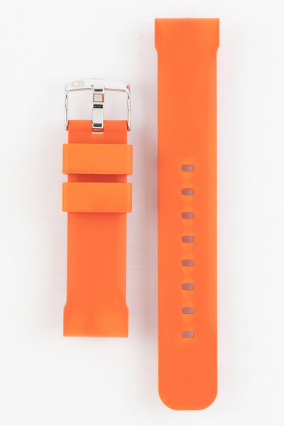 Orange Bonetto Centurini 317 rubber watch strap