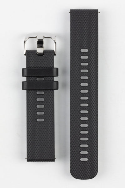 Bonetto cinturini 330 rubber watch strap in black