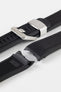 CRAFTER BLUE CB05 Rubber Watch Strap for Seiko SKX Series – BLACK with Steel Keeper