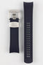 Crafter Blue CB05 Navy Blue Rubber watch strap for Seiko SKX series with brushed stainless steel buckle and embossed keeeprp 