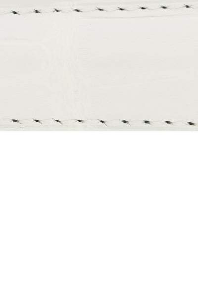 Hirsch Earl Genuine Alligator-Skin Watch Strap in White (Texture Detail)