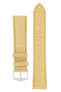 Hirsch Earl Genuine Alligator-Skin Watch Strap in Yellow (with Polished Silver Steel H-Tradition Buckle)