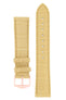 Hirsch Earl Genuine Alligator-Skin Watch Strap in Yellow (with Polished Rose Gold Steel H-Tradition Buckle)