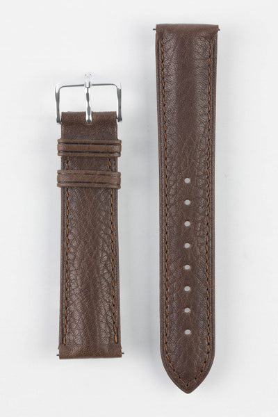 Hirsch CAMELGRAIN Brown No Allergy Leather Watch Strap