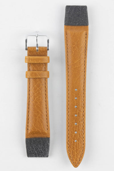 Hirsch CAMELGRAIN HONEY Open Ended No Allergy Leather Watch Strap