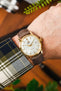 Hirsch DUKE Quick-Release Alligator Embossed Leather Watch Strap in TAUPE
