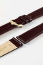 Hirsch OSIRIS Calf Leather Watch Strap in BURGUNDY