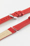 Hirsch RAINBOW Red Lizard Embossed Leather Watch Strap