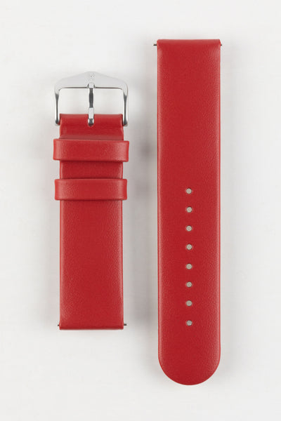Hirsch SCANDIC Red Calf Leather Watch Strap