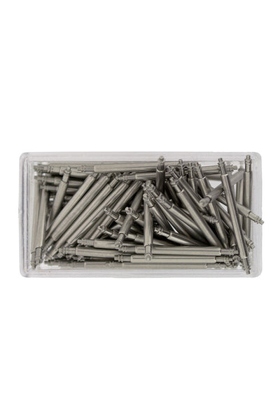 Plastic Box of 100 Watch Spring Bars by Hirsch (Contents)