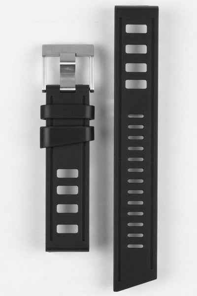 ISOfrane Rubber Dive Watch Strap in BLACK