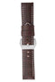 Panerai-Style Alligator-Embossed Watch Strap in TABAC / WHITE