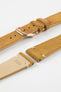 RIOS1931 HUDSON Genuine Suede Leather Watch Strap in COGNAC