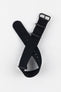One-Piece Watch Strap in BLACK with PVD Buckle and Keepers