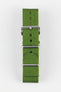 One-Piece Watch Strap in GREEN with Polished Buckle and Keepers