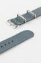 One-Piece Watch Strap in GREY with Brushed Buckle and Keepers